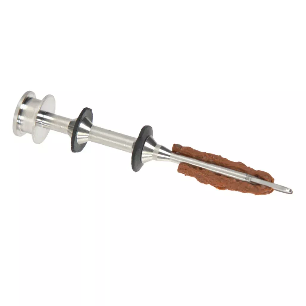Garrett Dynamics ERM Axle Tire Plug Tool Silver w/5x Bacon Strips