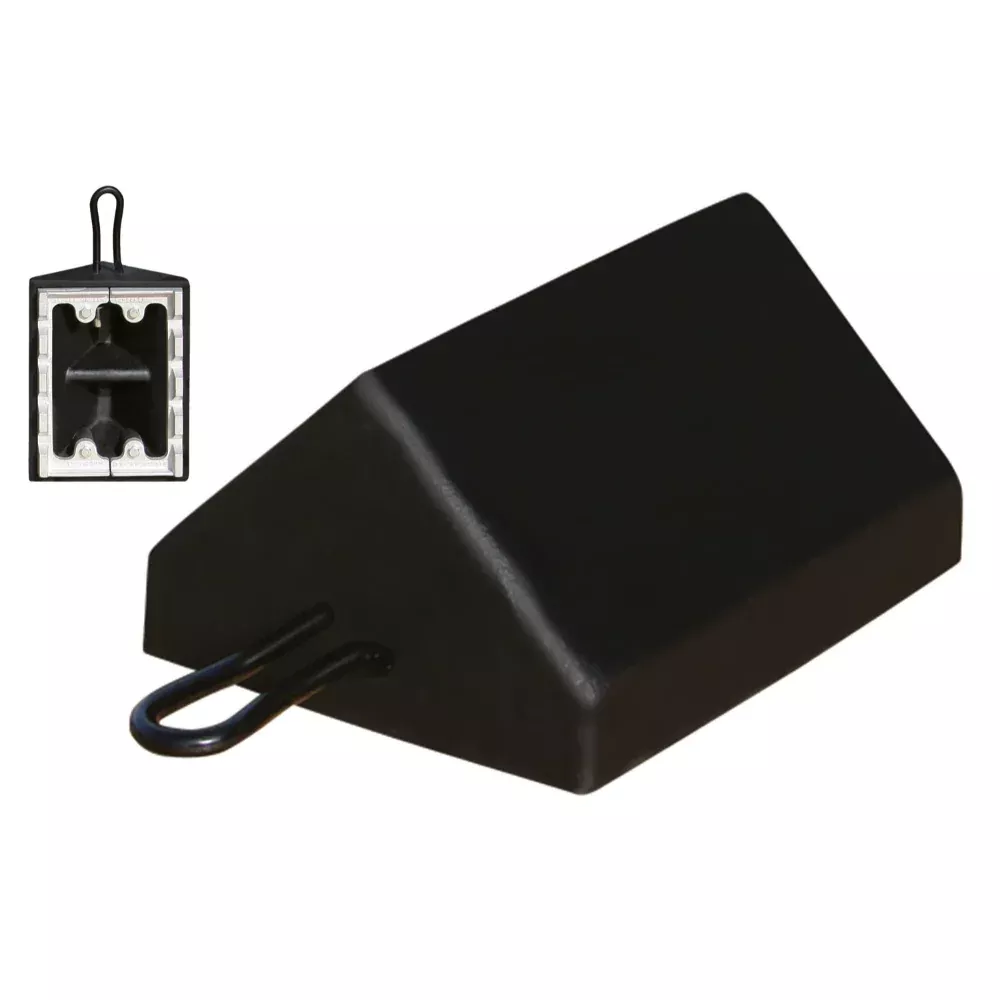 General-Purpose 10″ Rubber Wheel Chocks – Aluminum Cleat – Corded Bottom – RC450-CL
