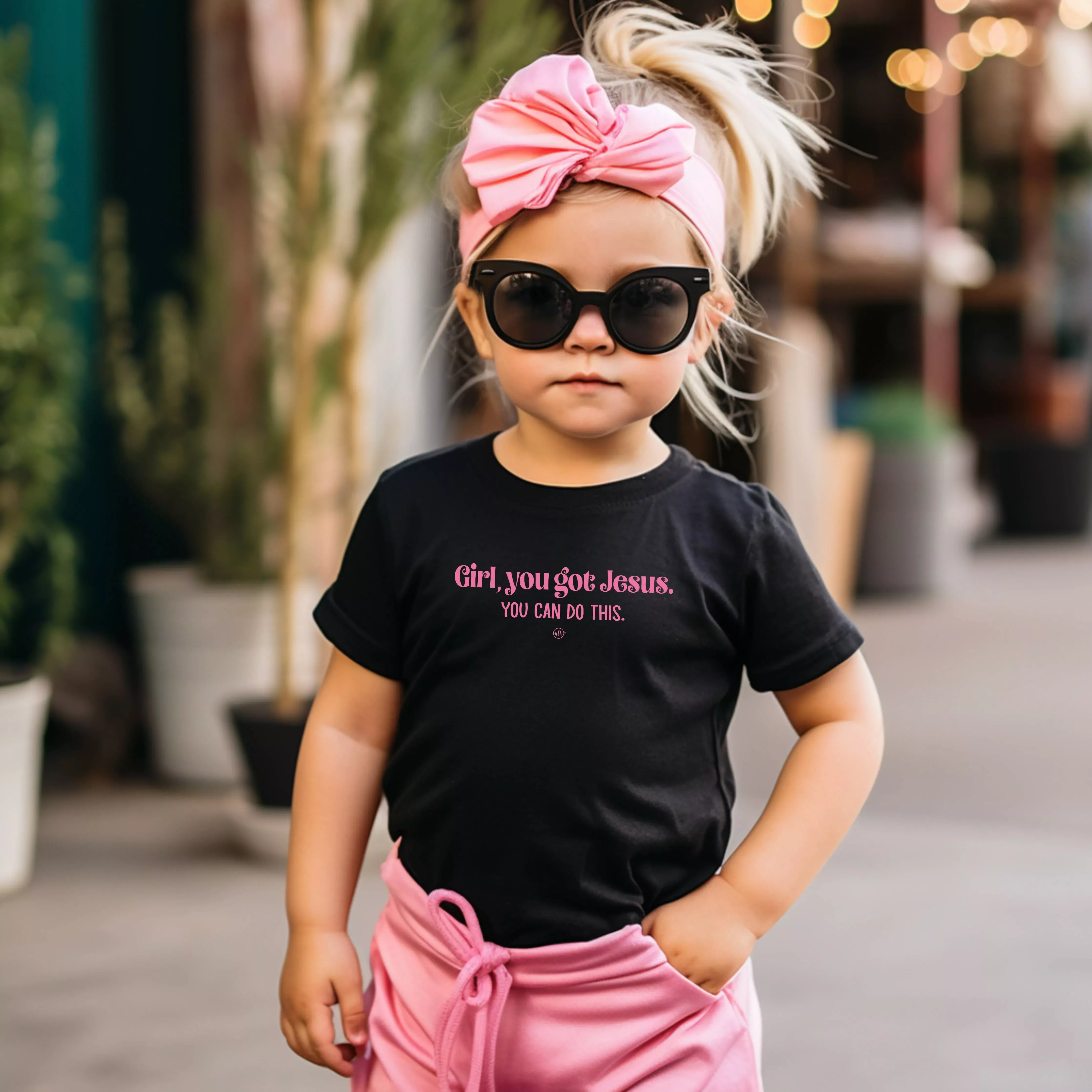 Girl, You got Jesus You can do this Kid's Christian Tee