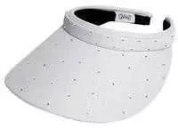 Glove It “BLING” Solid Collection Large 4″Brim Clip on Visors-White, Pink, Grey