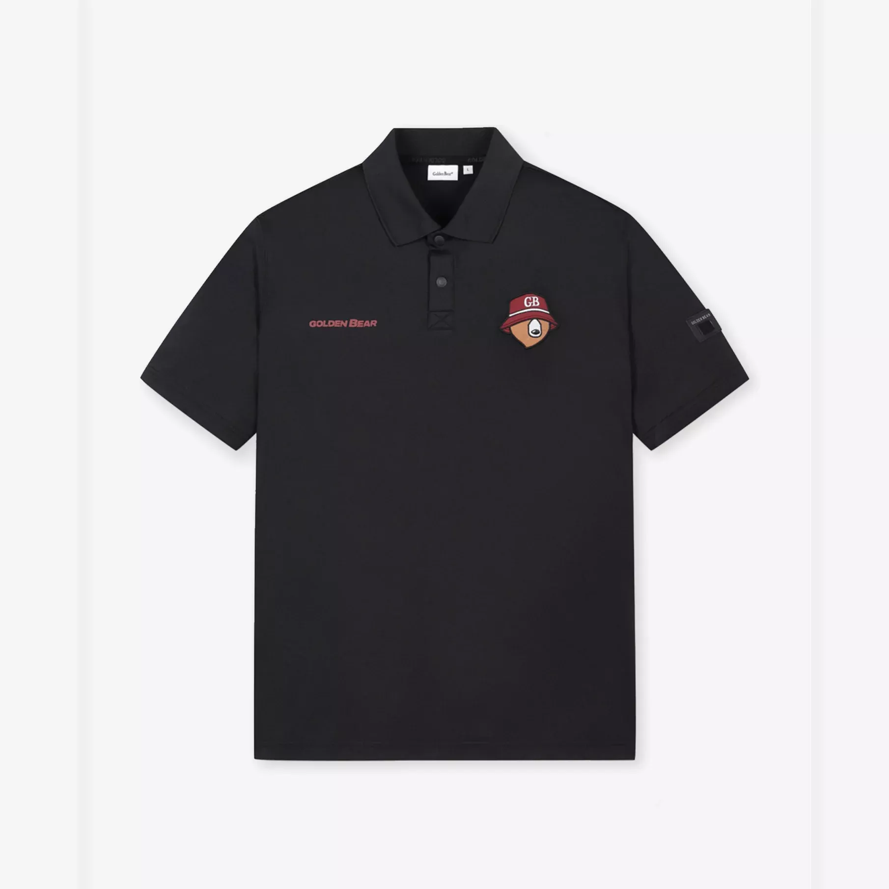 Golden BearMen’s Applique Polo – Black