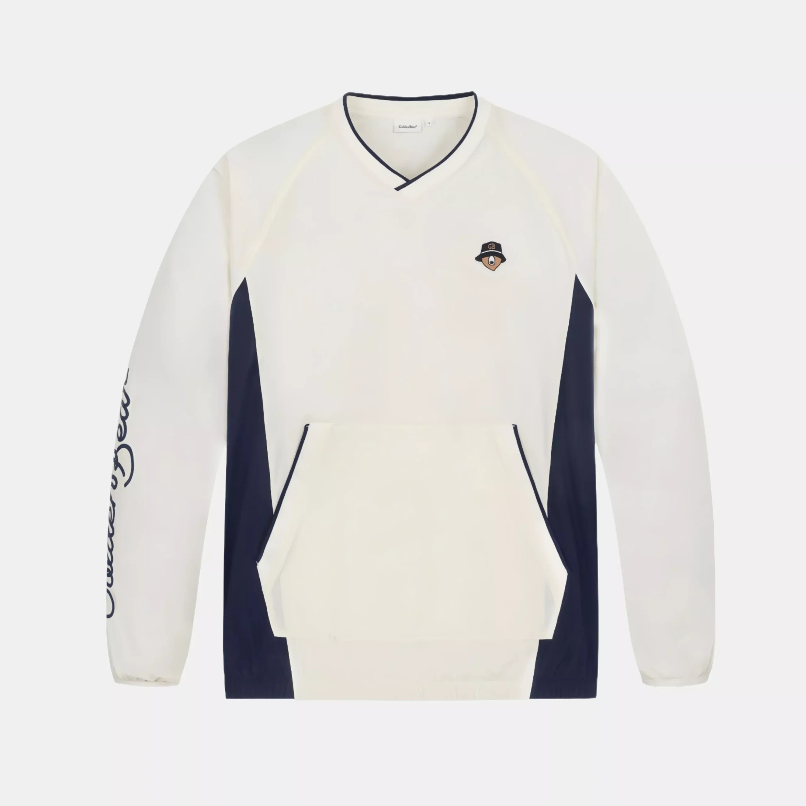 Golden BearUnisex Color Blocked Sweatshirt – White