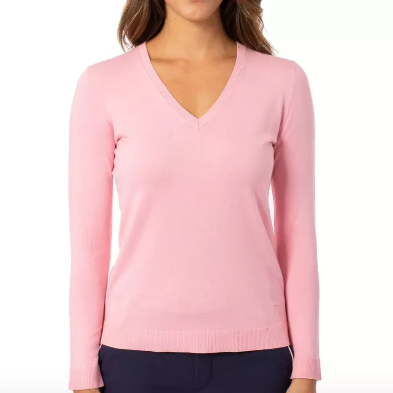 Golftini V-Neck Sweater – Light Pink