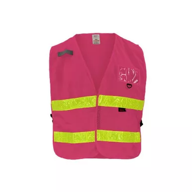 GSS Non-ANSI Enhanced Visibility Pink Adjustable Mesh Safety Vest 3119