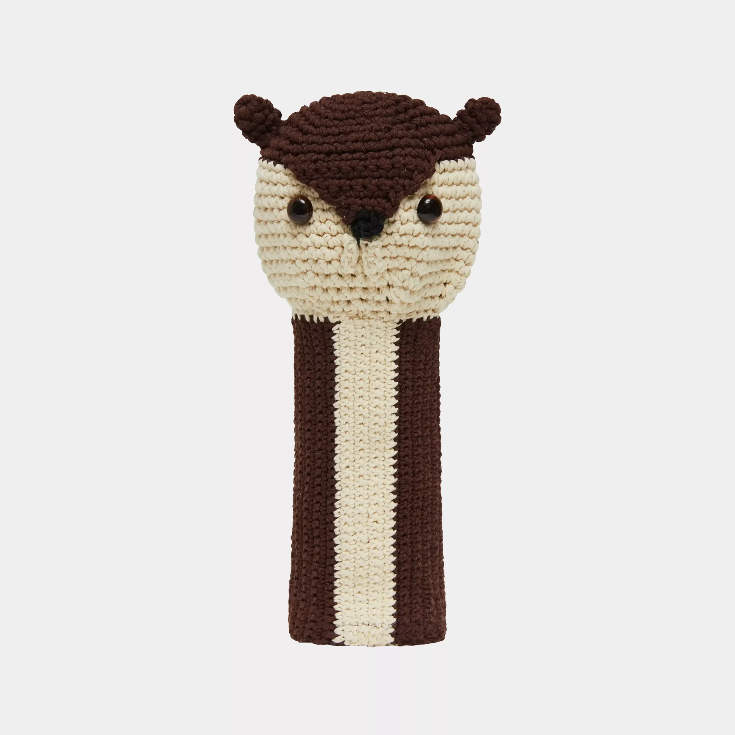 Head GolfSquirrel Crochet Club Cover – Brown