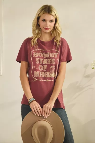 “Howdy State of Mind” Western Graphic Tee