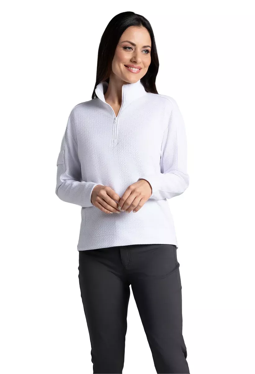 IBKUL- 1/4 Zip Pullover White (Style#: 42000)