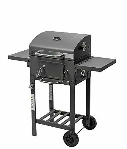 JAK BBQ J 2000 Charcoal Grill outdoor with side tables grate in grate system cha