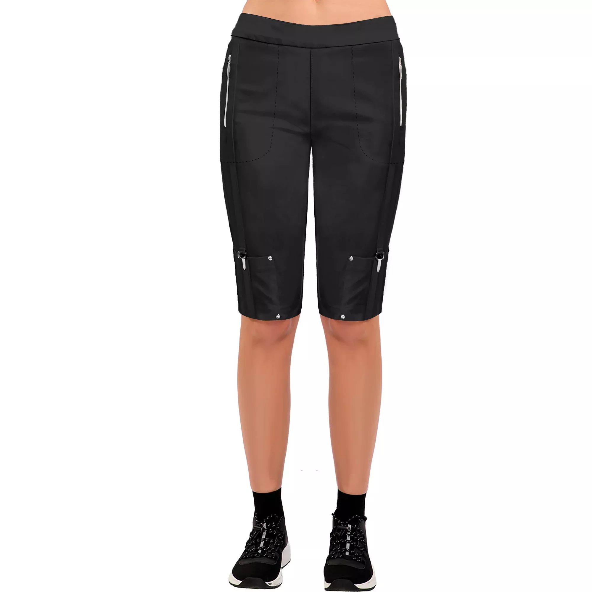 Jamie Sadock Basic Women’s Skinnylicious Pull on 24.5″ Knee Short-Black