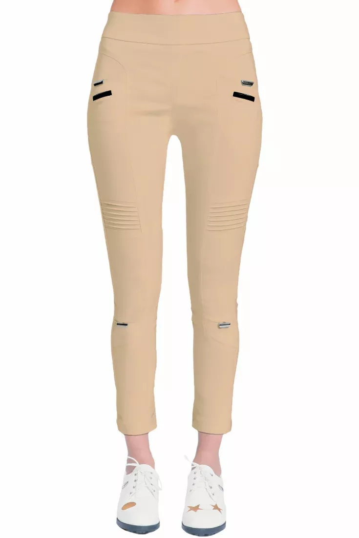 Jamie Sadock Women’s Skinnylicious Pull-on Ankle Pants – Sand