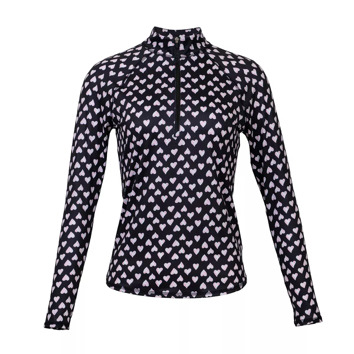 Jofit- Long Sleeve Ditzy Heart Print Top (Style#: UT0016-DHP)