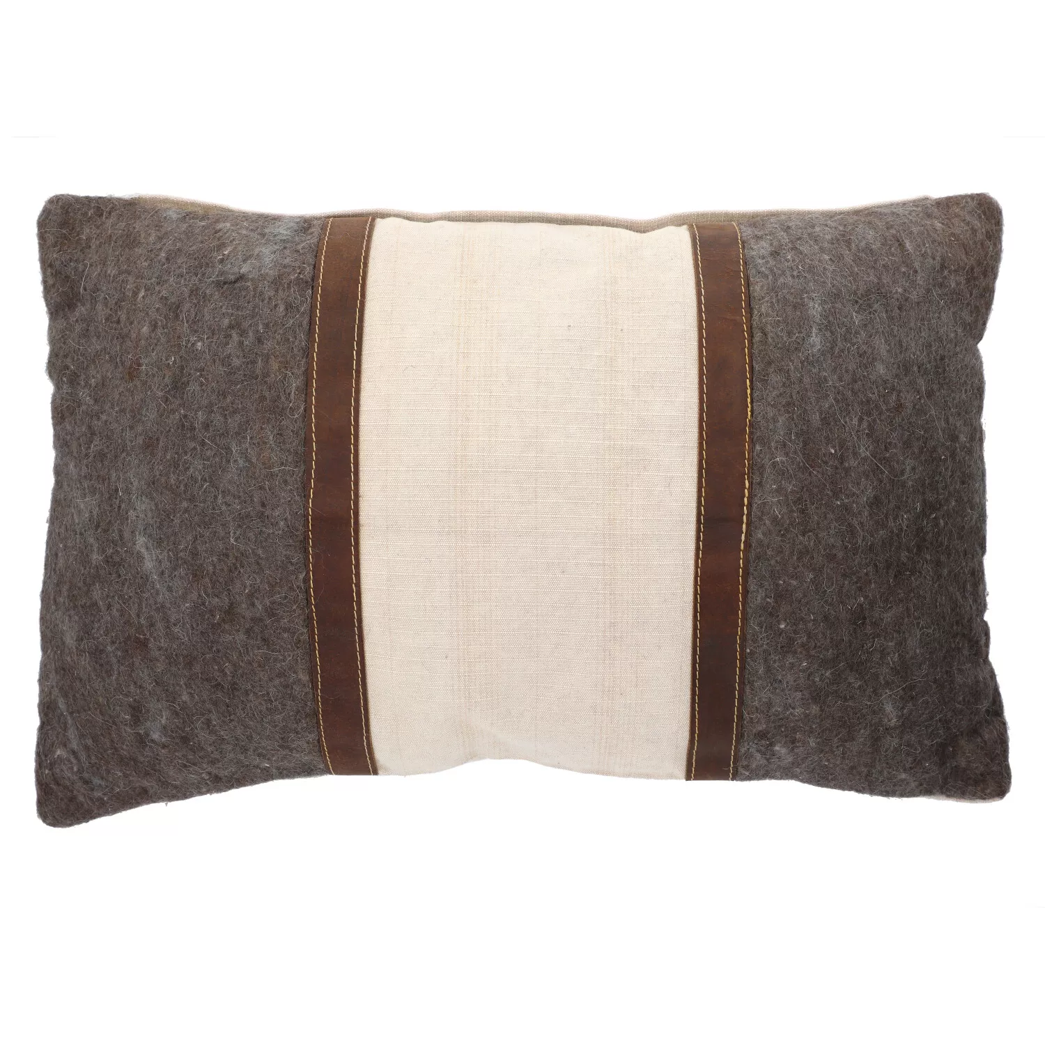 K&K Throw Pillow- Stonewashed Canvas Wool