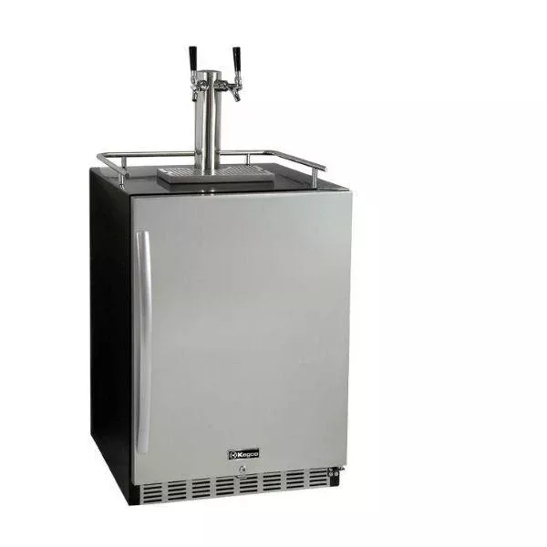 Kegco HK38BSU-2 24″ Stainless Steel 2-Faucet Undercounter Kegerator w/ Draw Kit