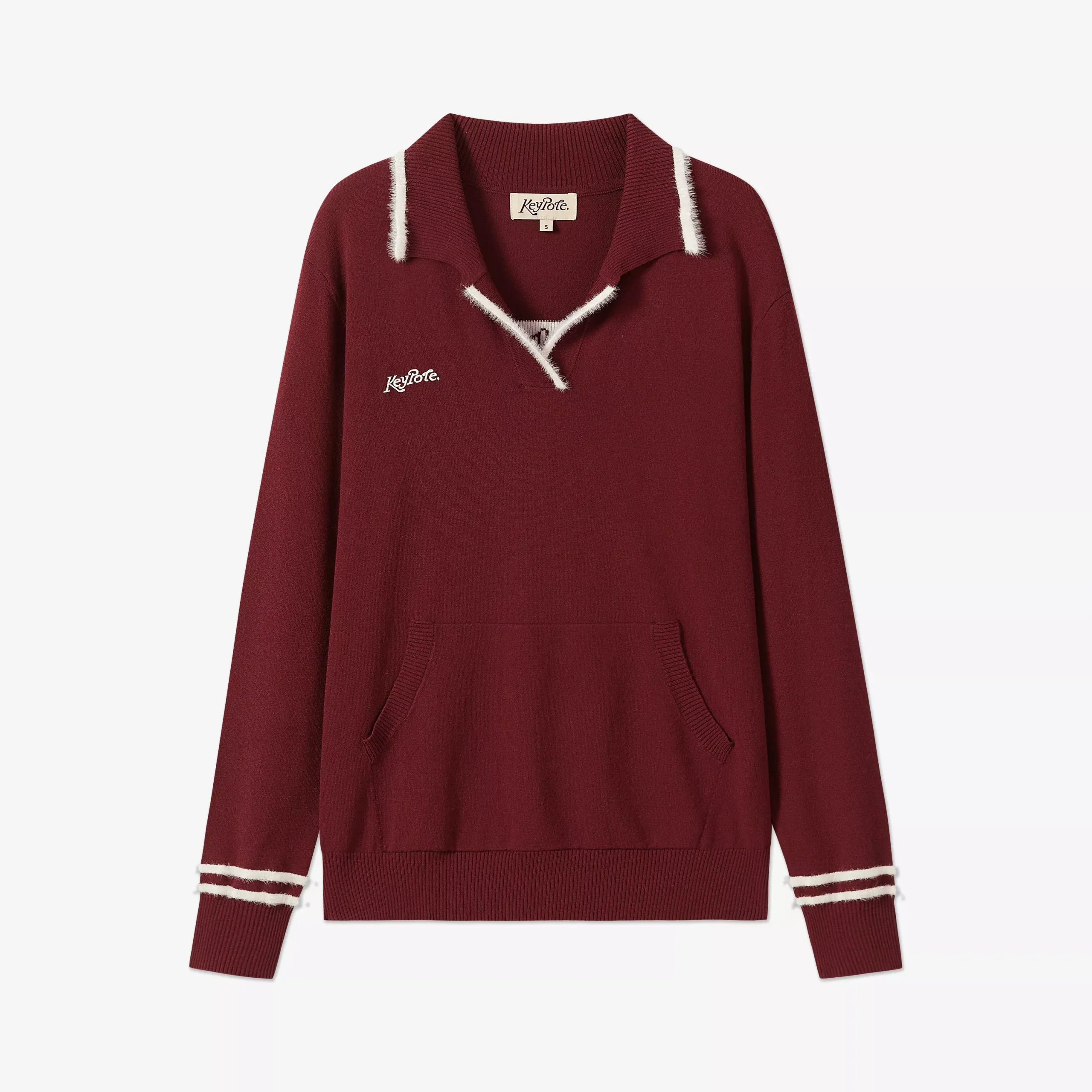 KeypoteWomen’s Long Sleeve Knited Top – Burgundy