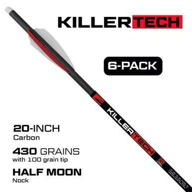 KILLERTECH™ 20" CROSSBOW BOLTS 6PK