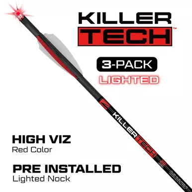 KILLERTECH™ 20″LIGHTED CROSSBOW BOLTS3PK