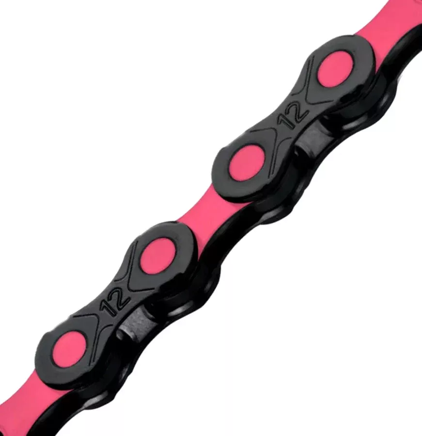 KMC DLC 12 Chain – 12-Speed 126 Links Black/Pink