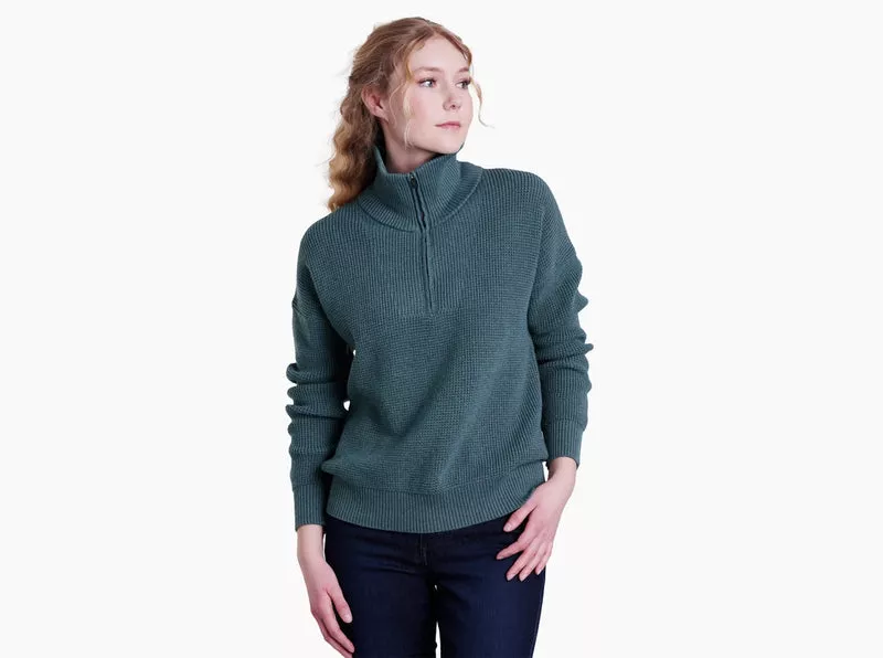 KUHL W NORDA 1/4 ZIP SWEATER