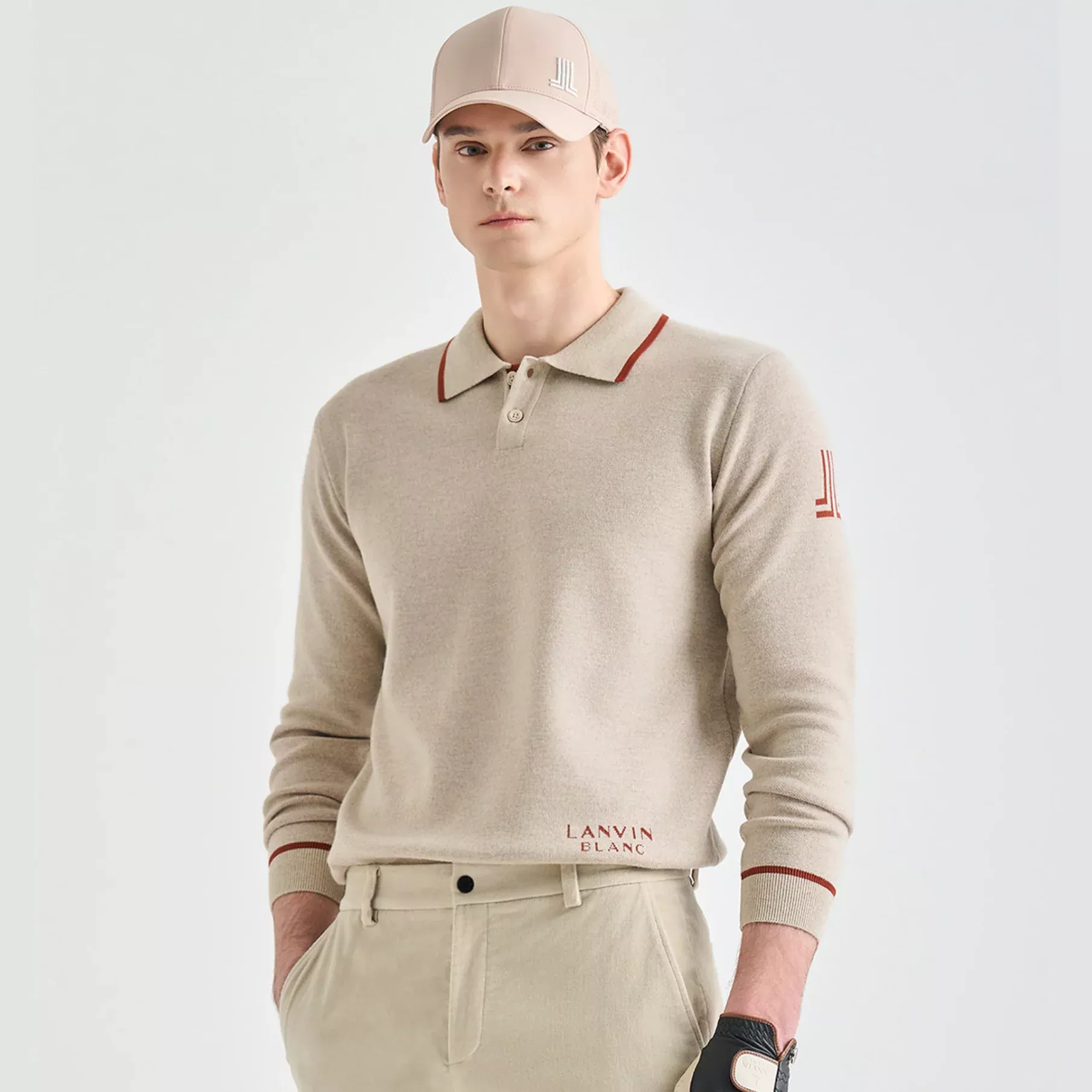 Lanvin BlancMen's Knit Top - Light Beige
