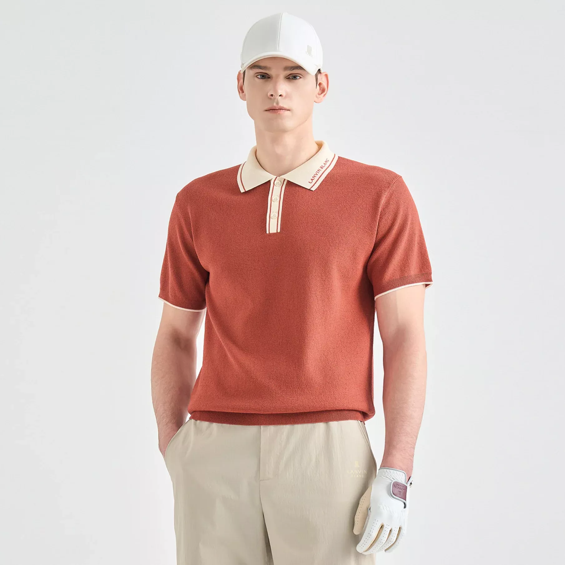 Lanvin BlancMen's Knit Top - Rust
