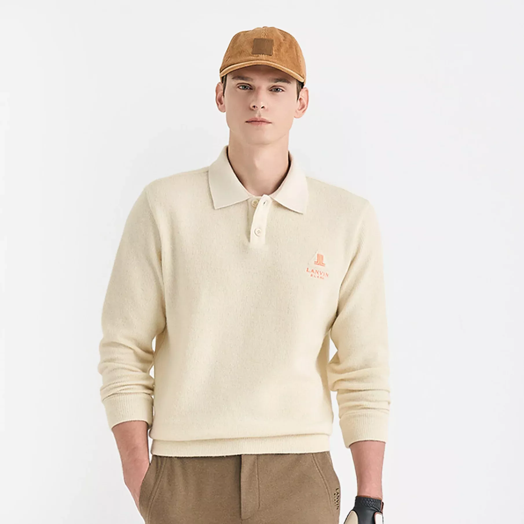 Lanvin BlancMen’s Sweater – Oatmeal