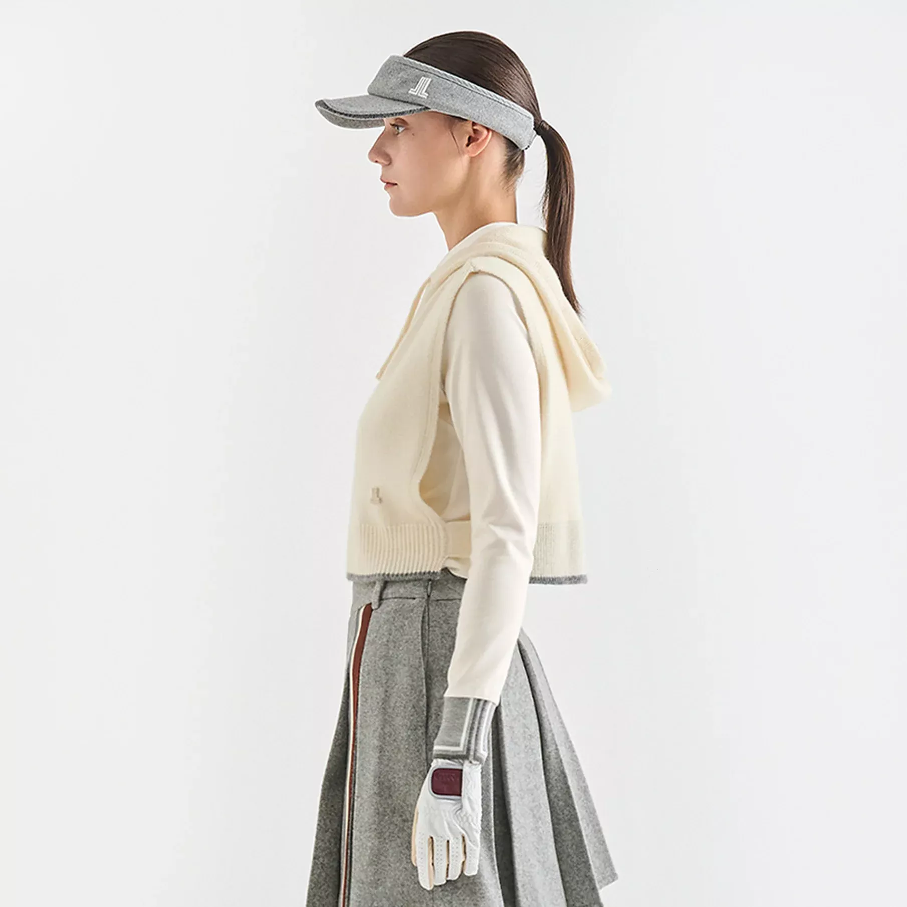 Lanvin BlancWomen’s Hoodie Vest – Ivory