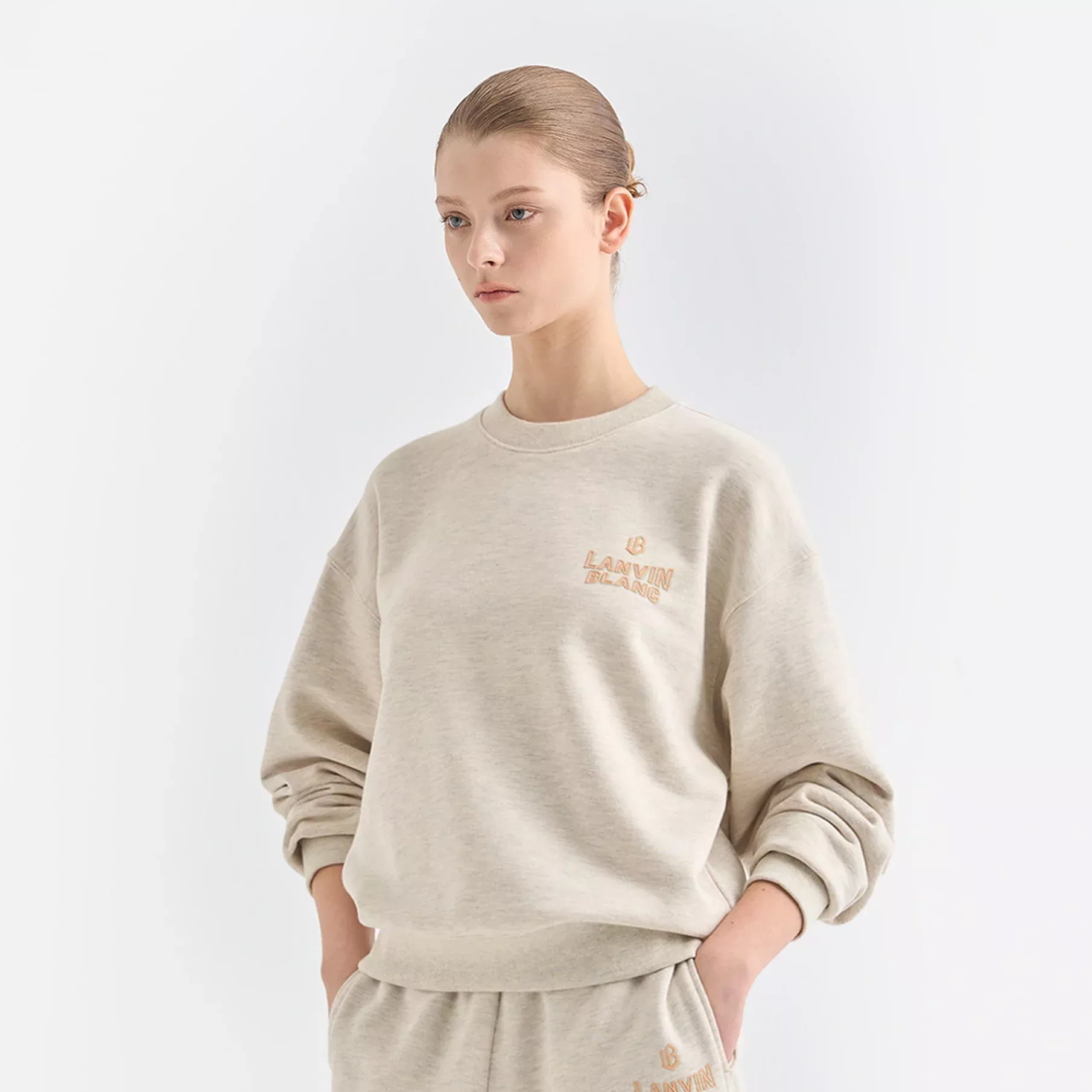 Lanvin BlancWomen’s Sweatshirt – Oatmeal