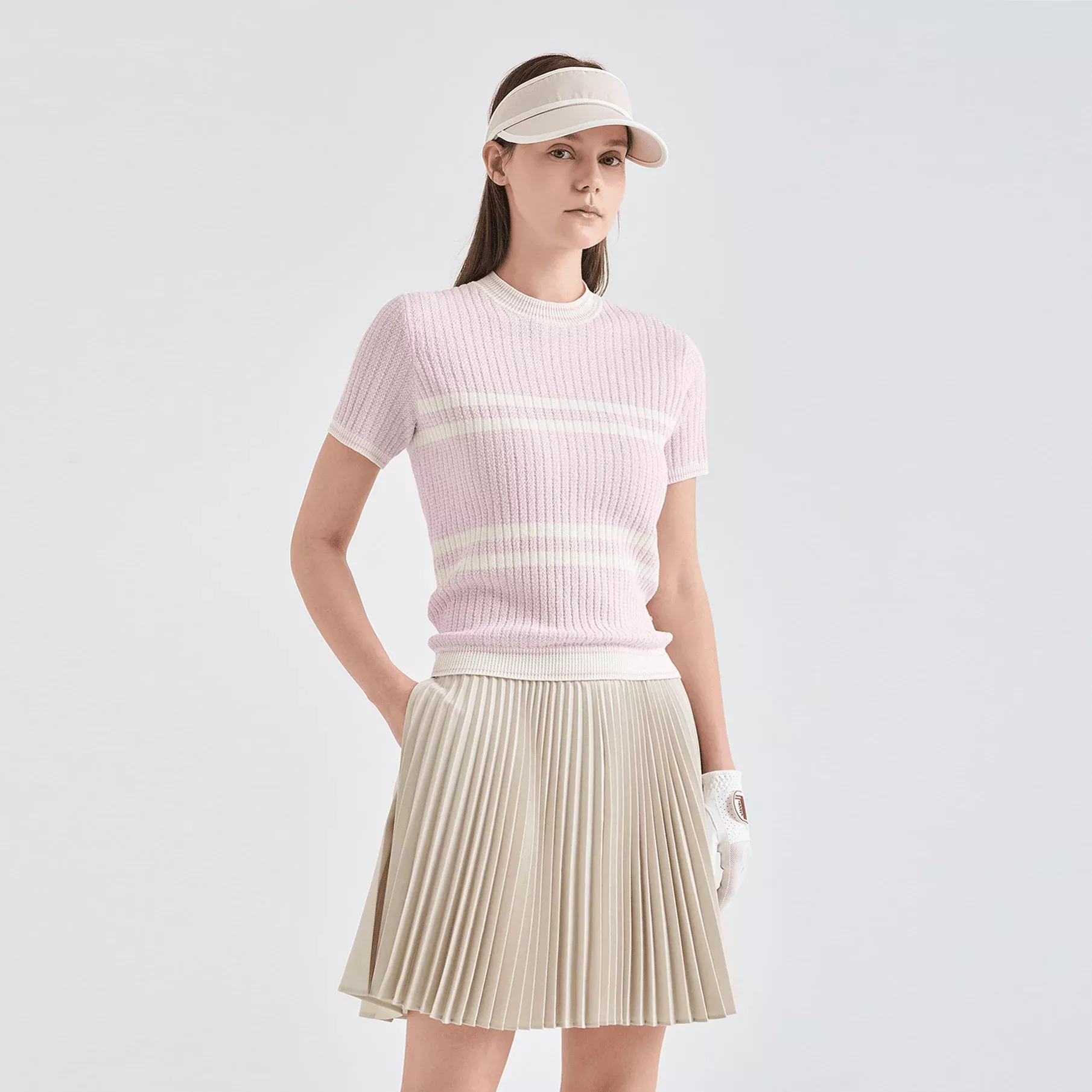 Lanvin BlancWomen’s Wool Ribbed Knit Top – Lilac
