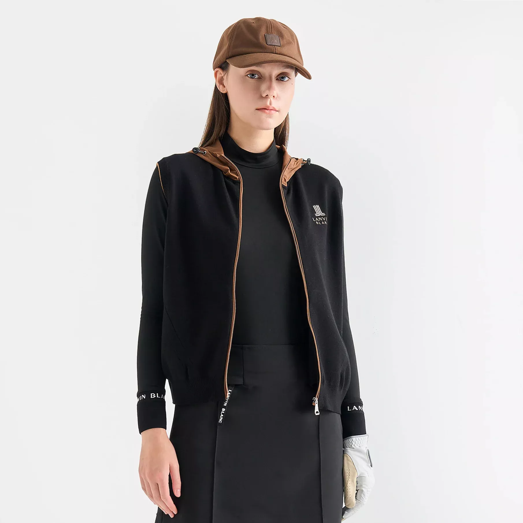 Lanvin BlancWomen’s Zip Hoodie – Black