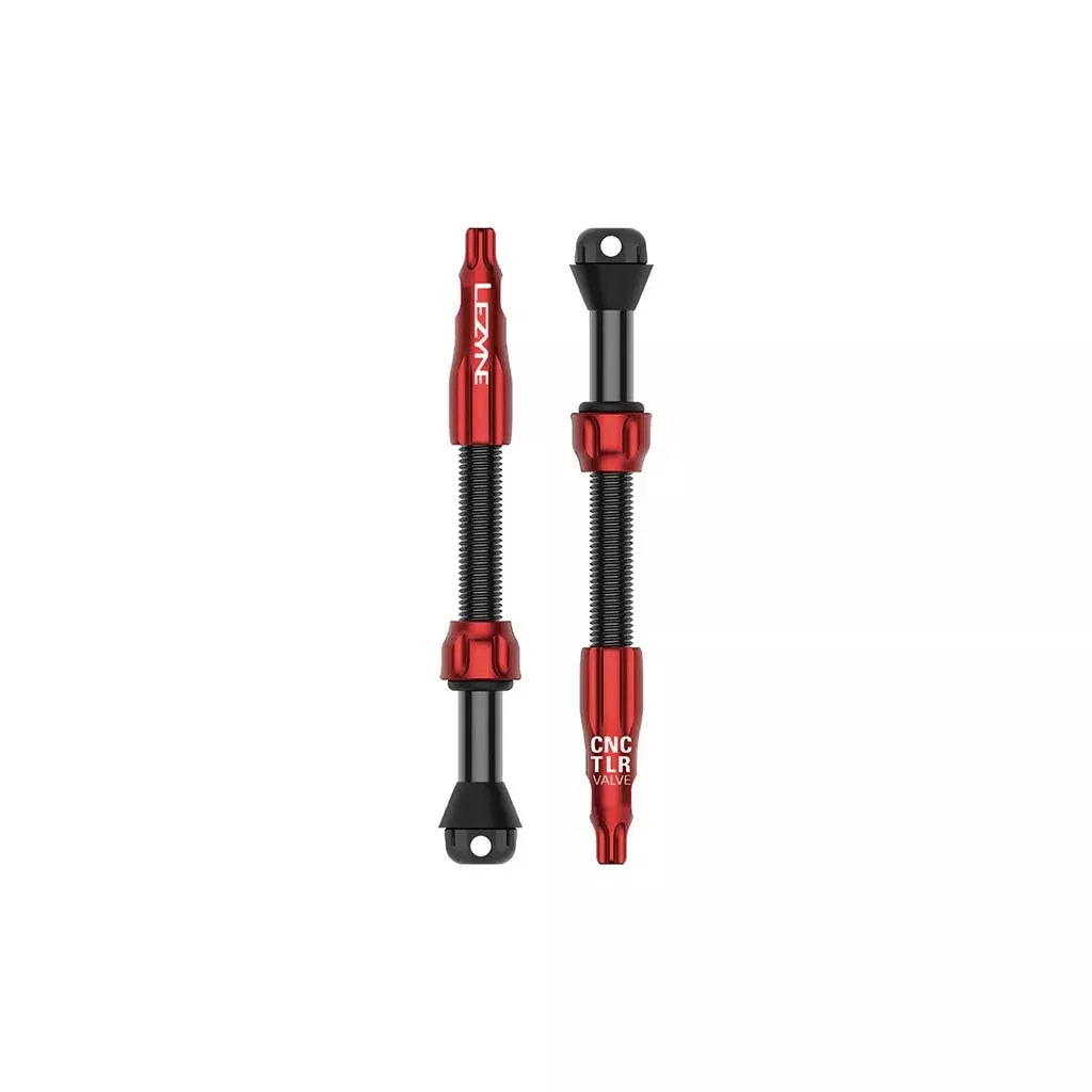 Lezyne CNC TLR Tubeless Valve Pro 60mm Red Pair