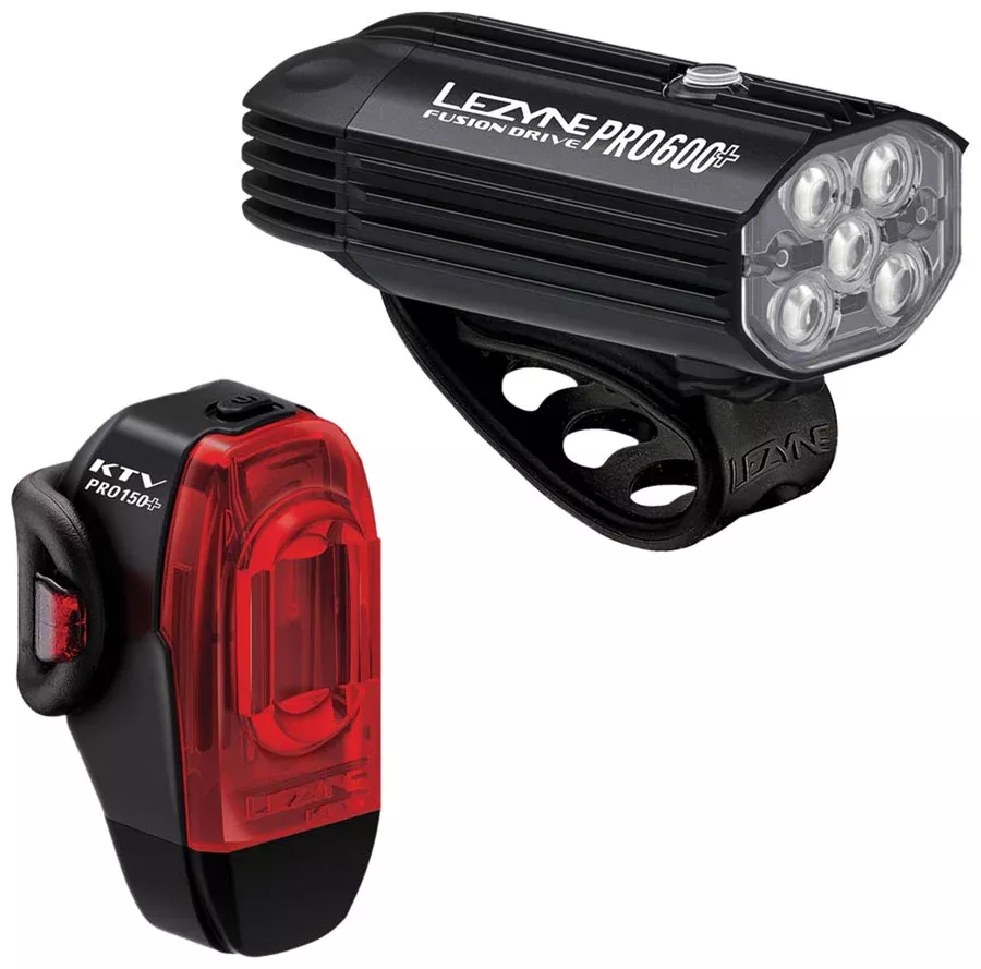 Lezyne Fusion Drive Pro 600+/KTV Drive Pro+ Light Set – Black