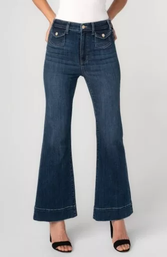 Liverpool Hannah Flare with Mini Patch Pockets
