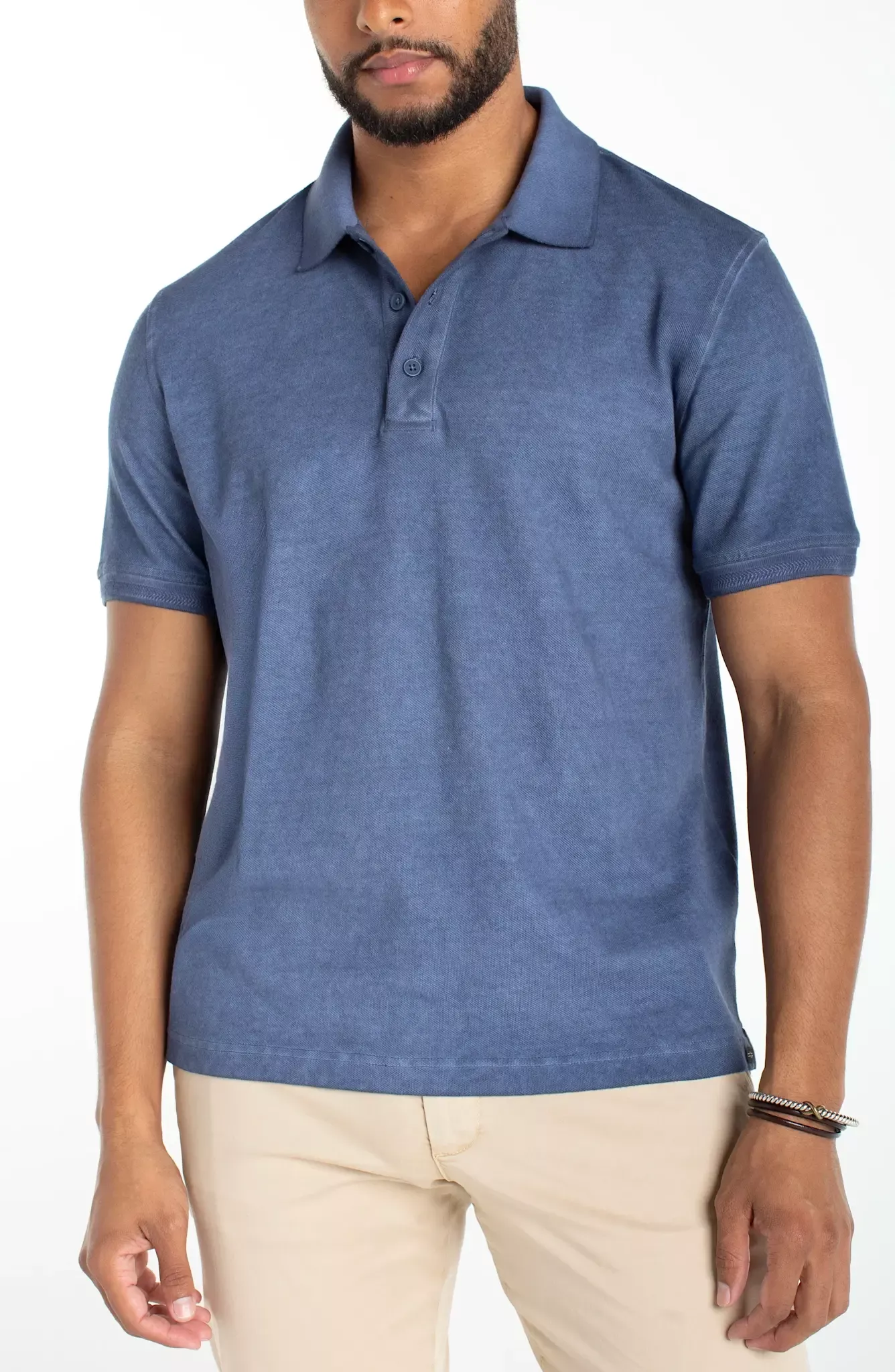 Liverpool Novelty Rib Polo Blue Indigo