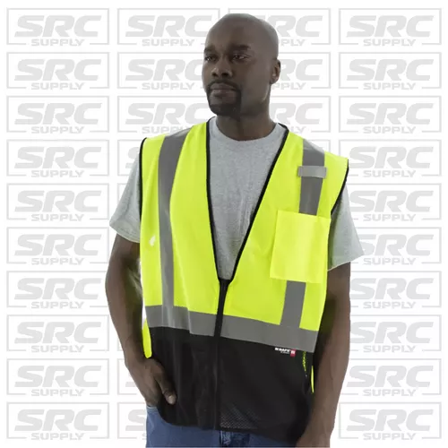 MAJESTIC LIME W/ BLACK BOTTOM HI-VIZ MESH VEST ANSI 2