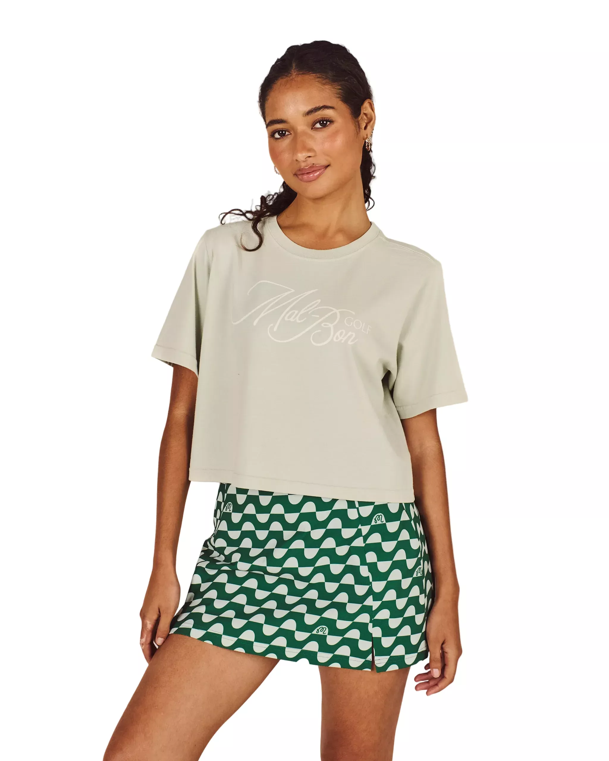 Malbon Blanca Tee – Green Tint