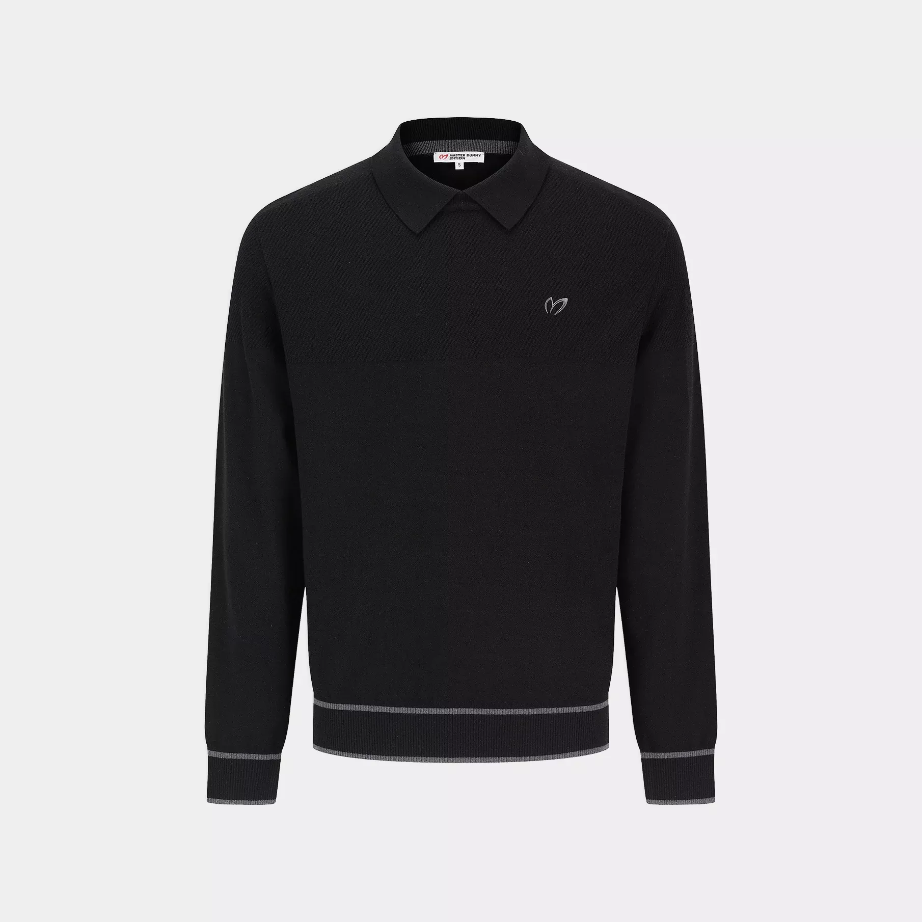 Master Bunny EditionMen’s Color-Block Collar Knit – Black