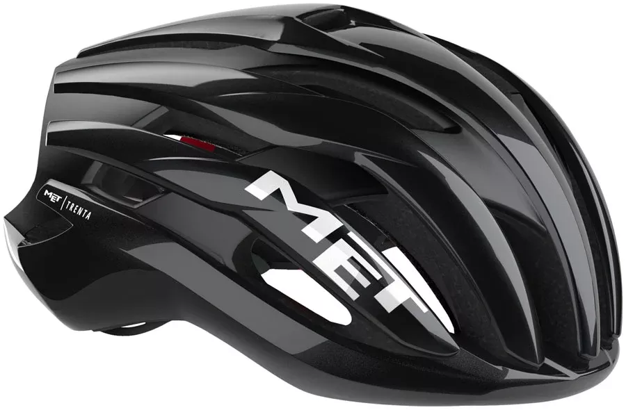 MET Trenta Helmet – Black/Red Gloss Small