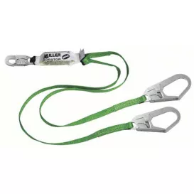 Miller 980WRS-Z7 SofStop Double Leg Lanyard with SofStop Double Energy Absorber Pack – Steel Locking Snap Hook – Steel Locking Rebar Hooks