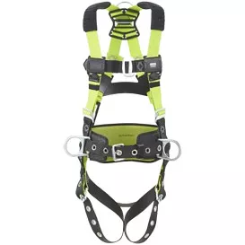 Miller H5CS31102 Construction Standard Full-Body Harness – 5 Points of Adjustment – Steel D-Rings – Tongue Buckles Leg/Side – Back D-Rings