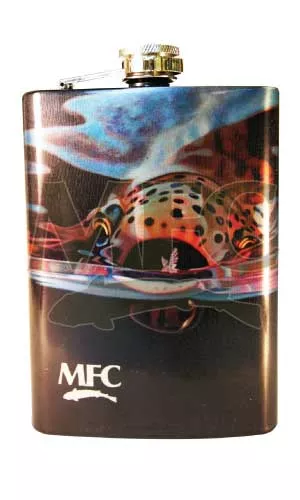 MONTANA FLY COMPANY STAINLESS STEEL HIP FLASK 8OZ