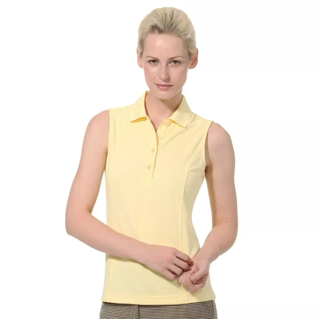 Monterey Club- Sleeveless Pique Polo Butter (Style# 2064)