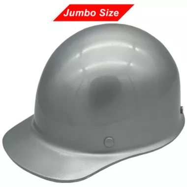 MSA Skullgard (LARGE SHELL) Cap Style Hard Hats with Ratchet Suspension - Silver