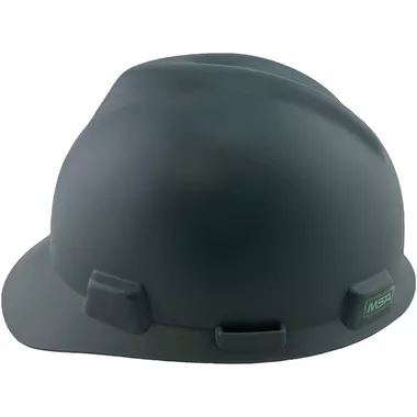 MSA V-Gard Cap Style Hard Hats with Staz-On Suspensions Matte Gray