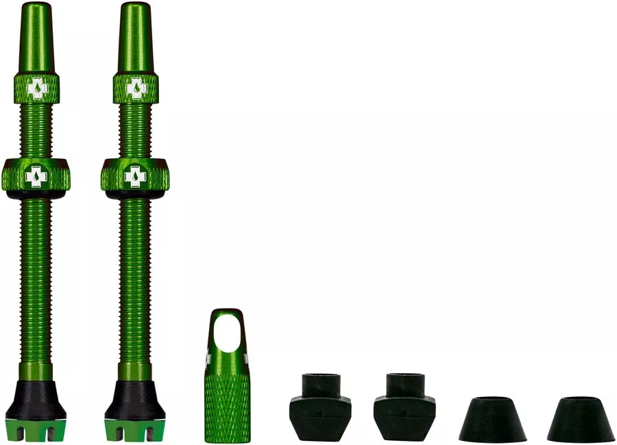 Muc-Off V2 Tubeless Valve Kit – Green 44mm Pair