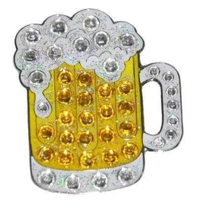 Navika Beer Glass Sparkly Ballmarker and clip set
