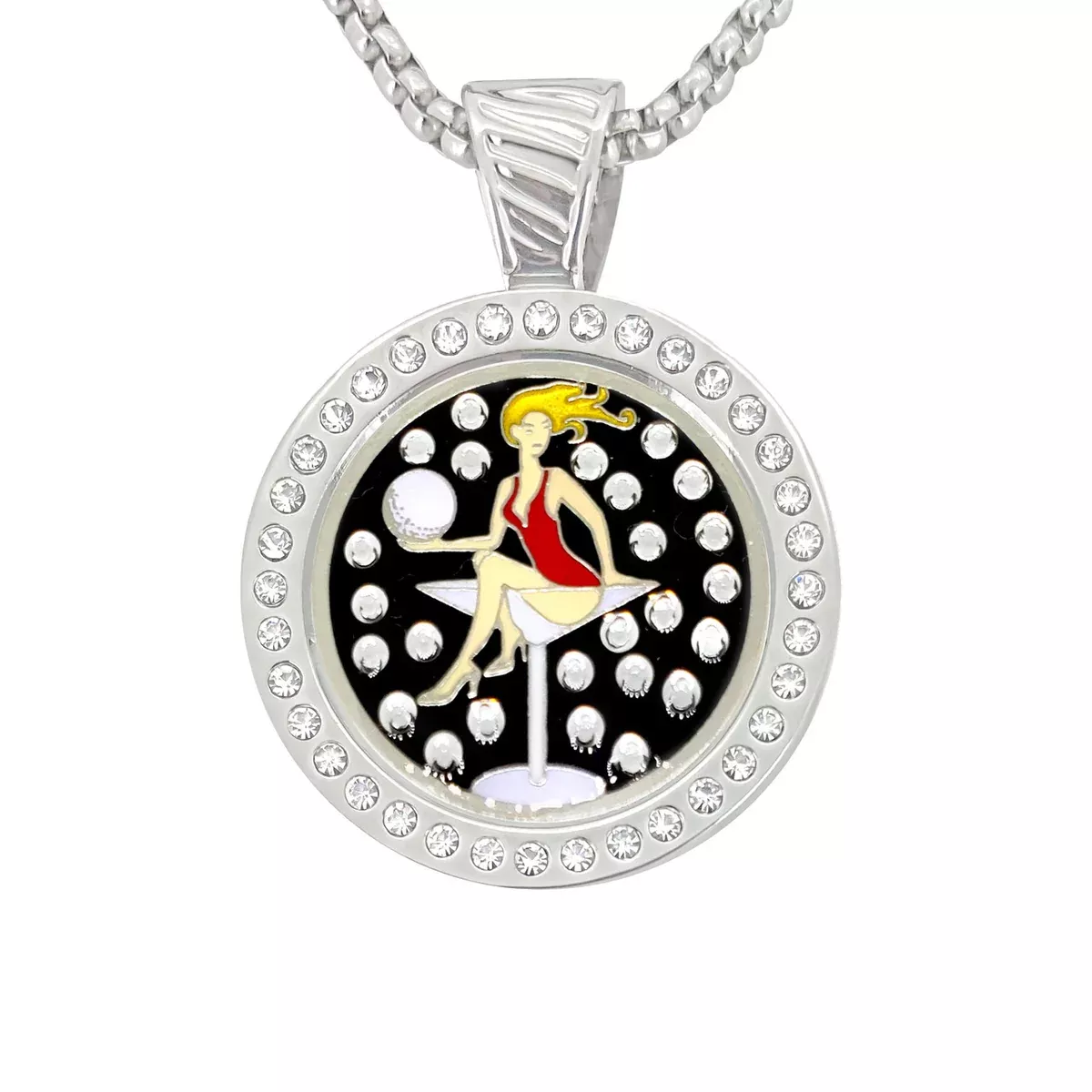 Navika- Golfaholic Chamelion Interchangeable Ball Marker Necklace