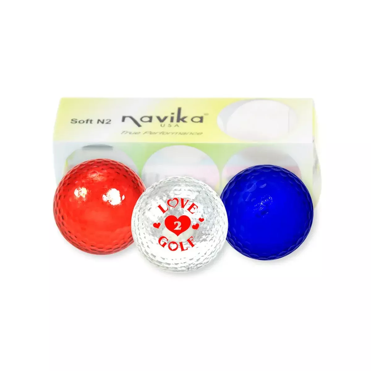 Navika- Patriotic Metallic “Love 2 Golf” Balls