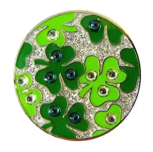 Navika Shamrock Sparkly Ballmarker and clip set
