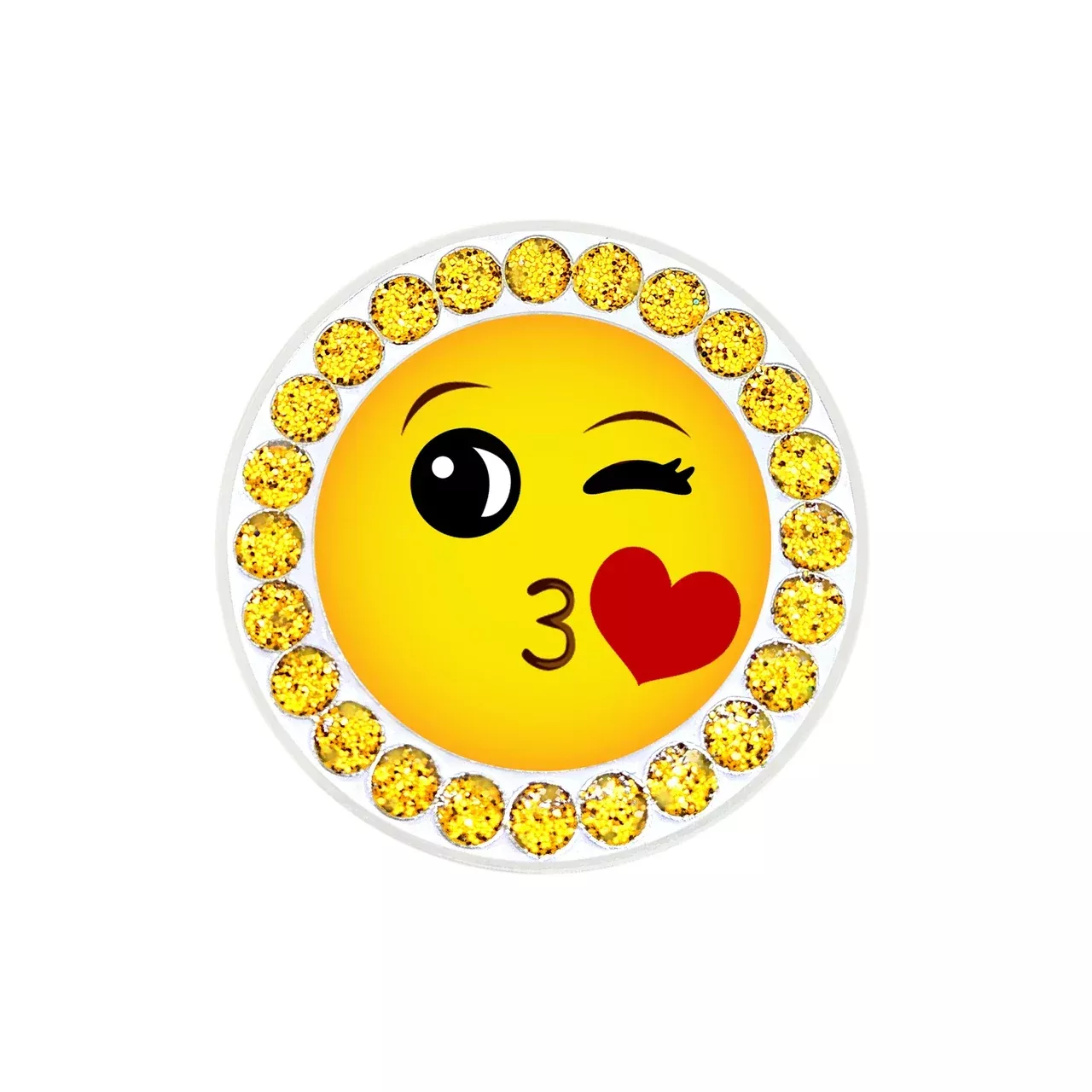 Navika Sparkly Ballmarker and Clip Set-Emoji Mwah
