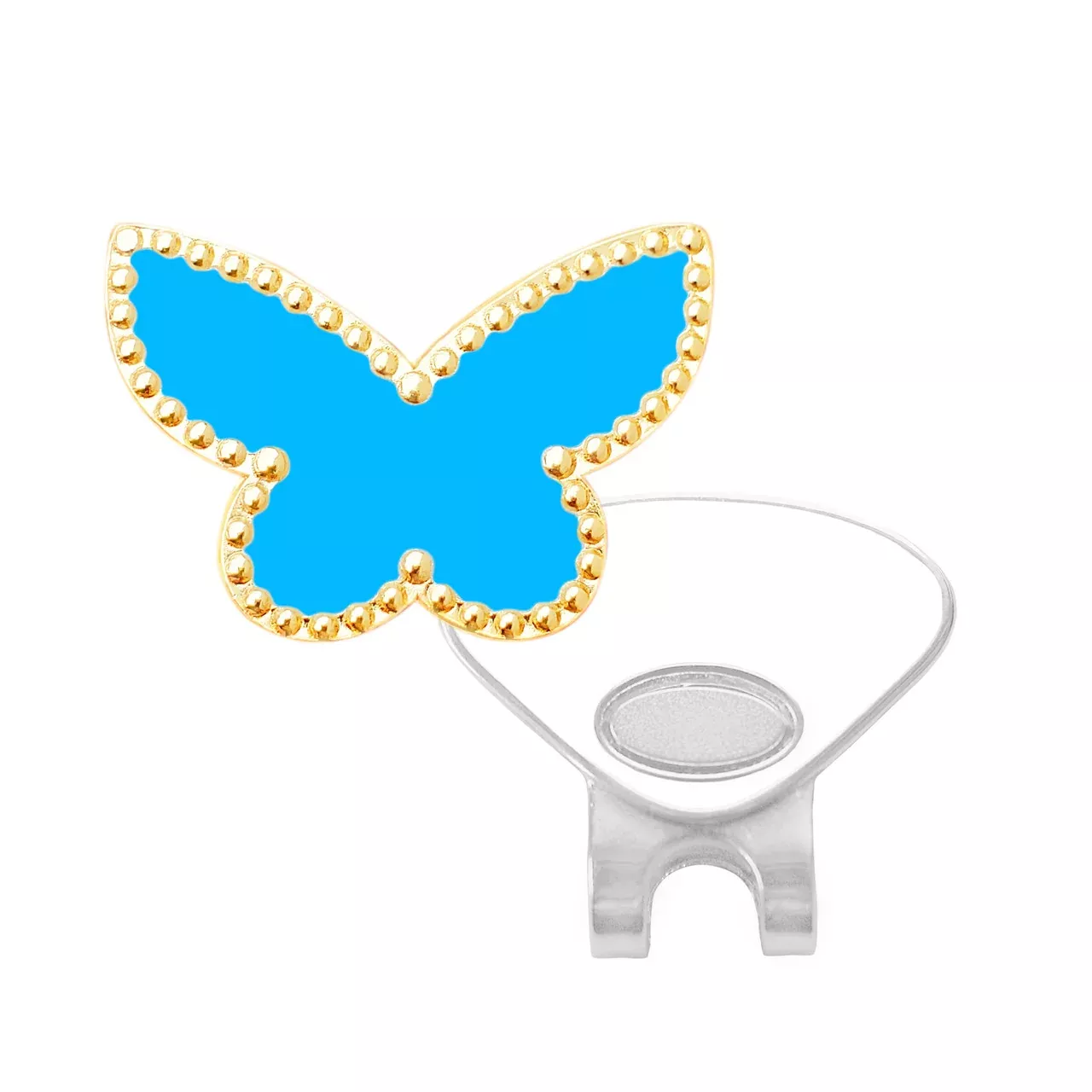 Navika Sparkly Ballmarker and Clip Set-Teal Butterfly